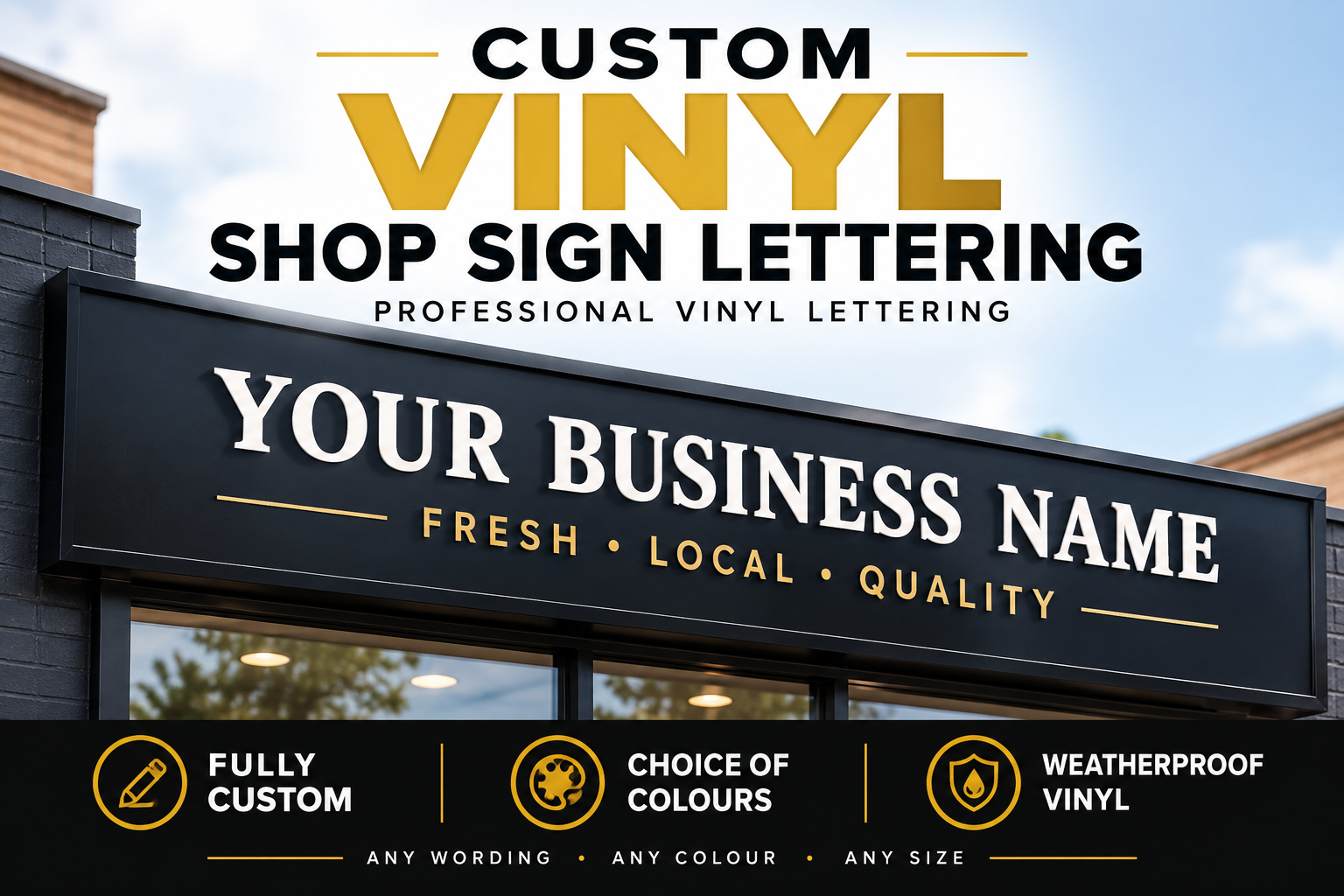 Shop sign mockup